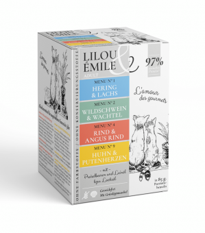 Lilou & Émile Multipack für Katzen 8 x 85 g 