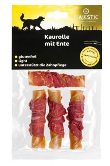 MAJESTIC Kaurolle mit Ente für Hunde 90 g 