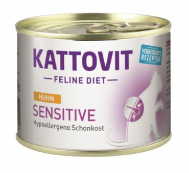 KATTOVIT Feline Diet Sensitive mit Huhn für Katzen 12 x 85 g 