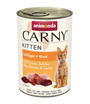animonda CARNY Kitten mit Geflügel, Rind 12 x 400 g 