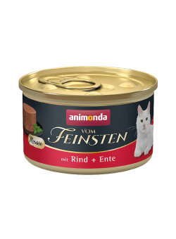 animonda VOM FEINSTEN mit Rind, Ente für Katzen 12 x 85 g 
