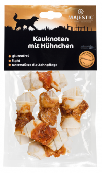 MAJESTIC Kauknoten mit Hühnchen für Hunde 80 g 