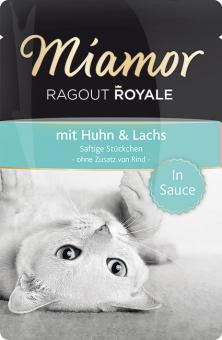 Miamor RAGOUT ROYALE mit Huhn, Lachs in Sauce für Katzen 22 x 100 g 