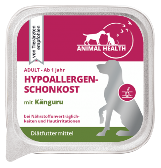 ANIMAL HEALTH HYPOALLERGENSCHONKOST mit Känguru für Hunde 11 x 150 g 