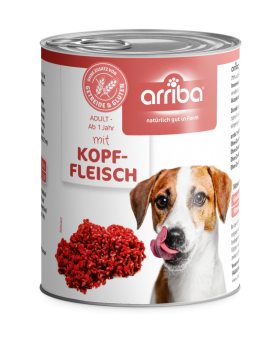 arriba mit Kopffleisch für Hunde 6 x 800 g 