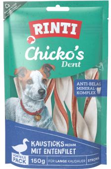 RINTI Chicko's Dent Kausticks Medium mit Entenfilet für Hunde 150 g 