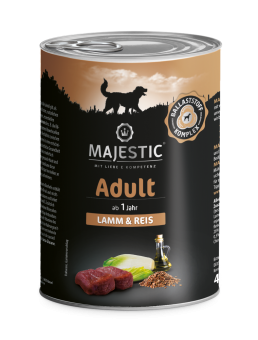 MAJESTIC mit Lamm, Reis für Hunde 6 x 400 g 