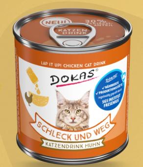 DOKAS Schleck und Weg Katzendrink mit Huhn für Katzen 3 x 6 Stück 
