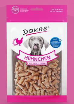 DOKAS Hühnchen mit Reis & Sesam für Hunde 12 x 70 g 