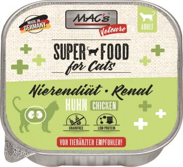 MAC's SUPER FOOD Nierendiät mit Huhn für Katzen 16 x 100 g 