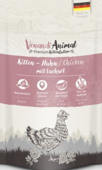 Venandi Animal Kitten mit Huhn, Lachsöl 12 x 125 g 