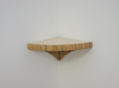 SILVIO DESIGN Eck-Wandmulde aus Wasserhyazinthe 38x56x20 cm in natur 