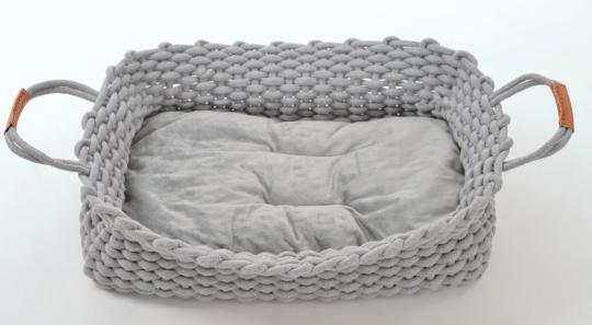 SILVIO DESIGN Kuschelbett Holly 60x45x30cm in grau 