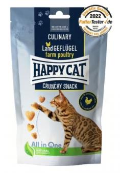HAPPY CAT Culinary Crunchy Snack mit Land-Geflügel 10 x 70 g 
