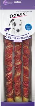 DOKAS 1 Meter Kaurolle mit Ente für Hunde 8 x 315 g 