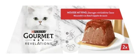 GOURMET Revelations Mousse mit Rind für Katzen 2 x 57 g 