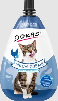 DOKAS MILCH-CREME mit Hühnerbrust für Katzen 8 x 80 g 