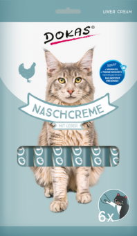 DOKAS NASCHCREME mit Leber für Katzen 12 x 90 g 