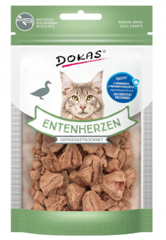 DOKAS Entenherzen gefriegetrocknet für Katzen 6 x 15 g 