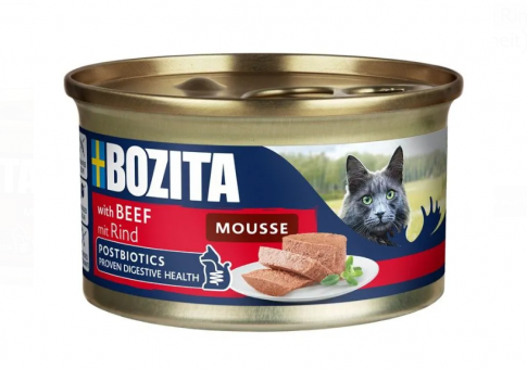 BOZITA Mousse mit Rind für Katzen 12 x 85g 