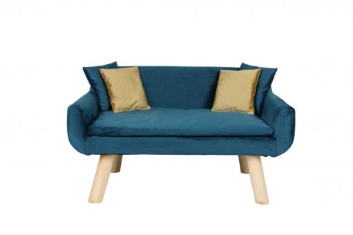 SILVIO DESIGN Hundesofa Nando 40x60x24cm in petrol 