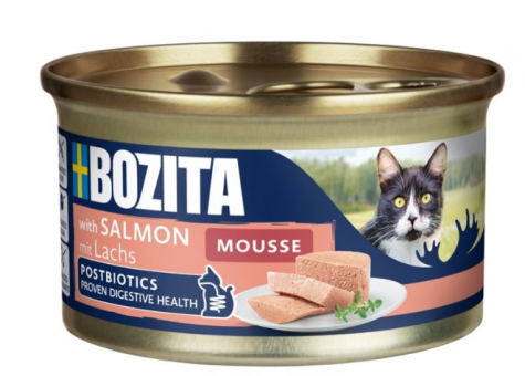 BOZITA Mousse mit Lachs für Katzen 12 x 85 g 