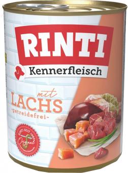 RINTI Kennerfleisch mit Lachs für Hunde 12 x 800 g 