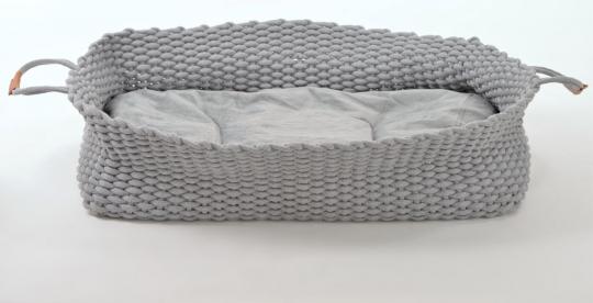 SILVIO DESIGN Kuschelbett Holly 90x65x37 in grau 