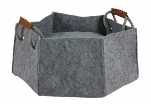 SILVIO DESIGN Kuschelbett Issy 30x30x17cm in grau 