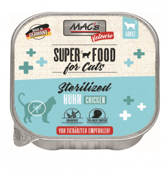 MAC's SUPER FOOD Sterilized mit Huhn für Katzen 16 x 100 g 