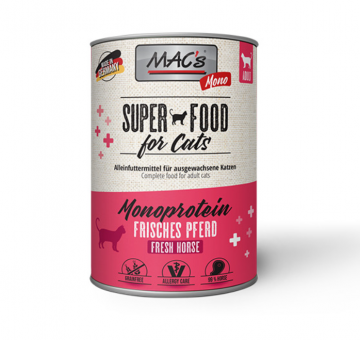 MAC's SUPER FOOD mit Pferd für Katzen 6 x 400 g 