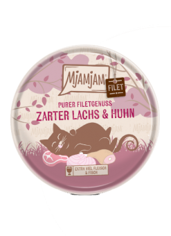 MjAMjAM mit Lachs, Huhn für Katzen 16 x 85 g 