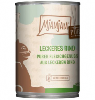 MjAMjAM mit Rind pur für Katzen 6 x 400 g 