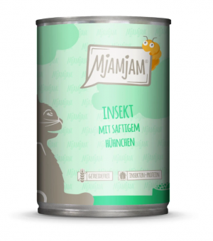 MjAMjAM mit Insekt, Hühnchen für Katzen 6 x 400 g 