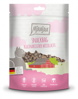 MjAMjAM Snackbag mit Wildlachs für Katzen 125 g 