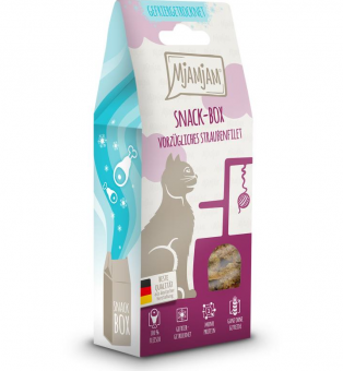 MjAMjAM Snackbox Cat 40g mit vorzüglichem Straußenfilet 