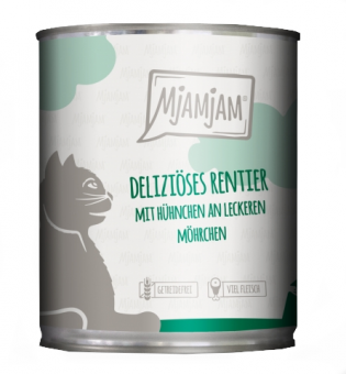 MjAMjAM mit Rentier, Hühnchen für Katzen 6 x 800 g 