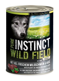 PURE INSTINCT WILD FIELD mit Wildschwein, Hase für Hunde 6 x 800 g 
