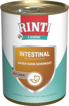 RINTI CANINE INTESTINAL MAGEN-DARM SCHONKOST mit Lamm für Hunde 12 x 400 g 
