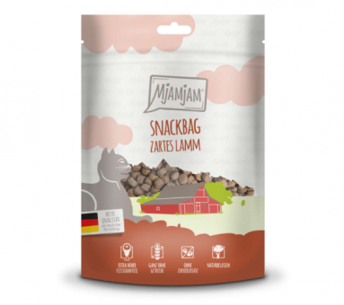 MjAMjAM SNACKBAG mit Lamm für Katzen 125 g 