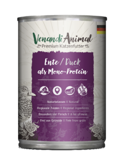 Venandi Animal mit Ente als Monoprotein für Katzen 6 x 400 g 