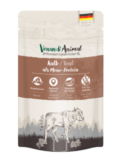 Venandi Animal mit Kalb als Monoprotein für Katzen 12 x 125 g 