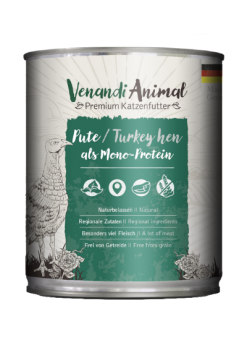 Venandi Animal mit Pute als Monoprotein für Katzen 6 x 800 g 