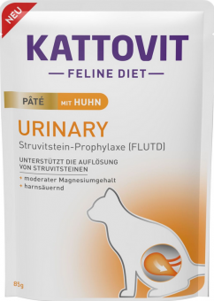 KATTOVIT Feline Diet Urinary mit Huhn für Katzen 10 x 85 g 
