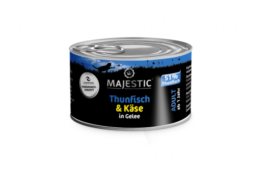 MAJESTIC mit Thunfisch, Käse für Katzen 24 x 100 g 