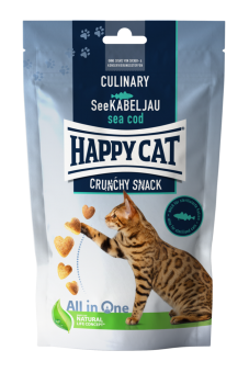 HAPPY CAT Culinary Crunchy Snack mit See-Kabeljau 10 x 70 g 