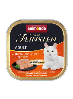 animonda VOM FEINSTEN mit Huhn, Rindfleisch und Karotten für Katzen 32 x 100 g 