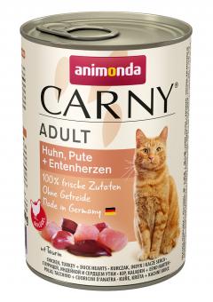 animonda CARNY mit Huhn, Pute und Entenherzen für Katzen 6 x 400 g 