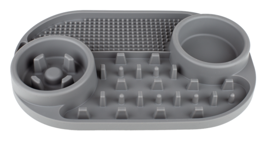 azoona Silikon Schleckmatte grau 