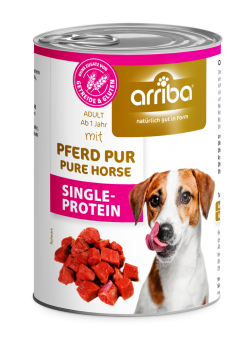 arriba SINGLEPROTEIN mit Pferd für Hunde 6 x 400 g 